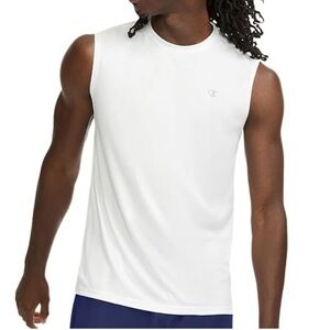 CHAMPION Men’s White Sleeveless Stay Cool Shirt XXL Performance Wear Workout